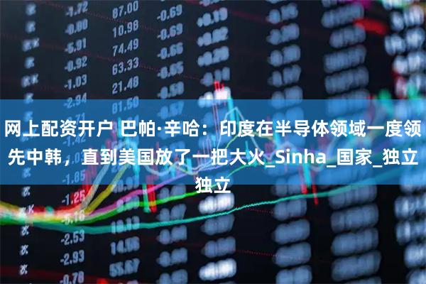 网上配资开户 巴帕·辛哈：印度在半导体领域一度领先中韩，直到美国放了一把大火_Sinha_国家_独立